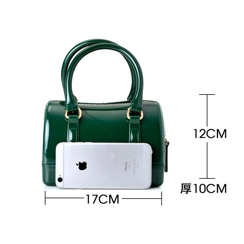 MS Хеди Новый Для женщин силиконовые сладкий Карамельный цвет Твердые Tote Сумки