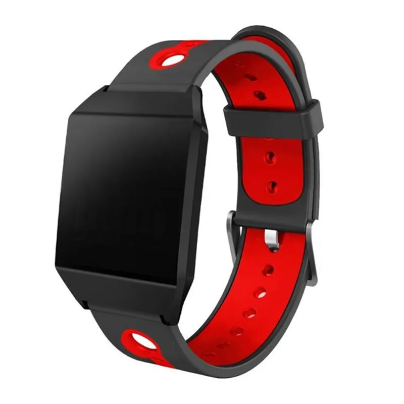 Красный Lsmartlife W1S Водонепроницаемый умный браслет, браслет, монитор сердечного ритма, спортивный фитнес-трекер, умный Браслет для IOS/Android - Цвет: Красный