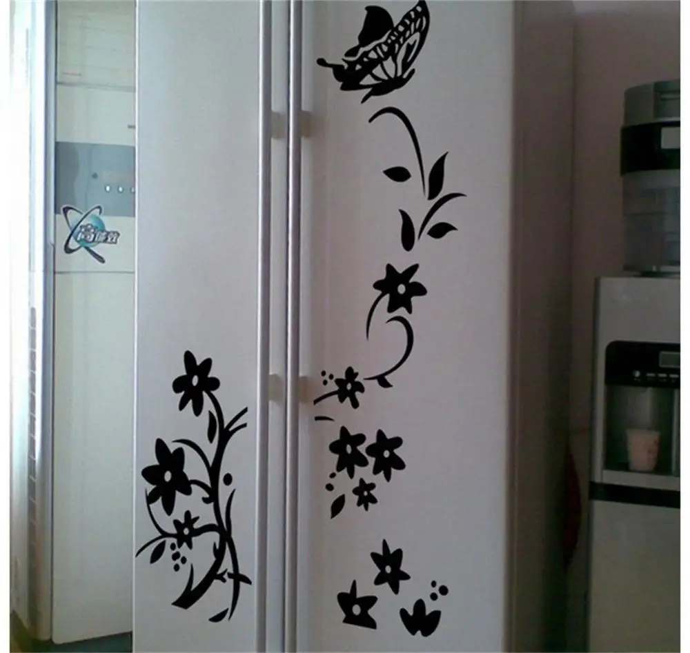 Лоза цветок наклейки на стену холодильник украшения 8308. Diy для дома виниловые