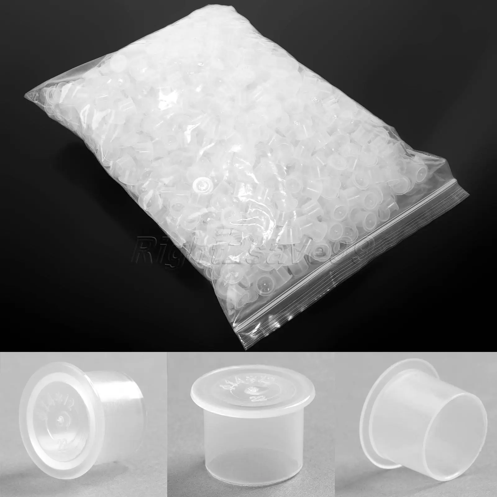 2017 Высокое качество 1000 шт 12 мм чашки чернил. Прозрачные плоские татуировки