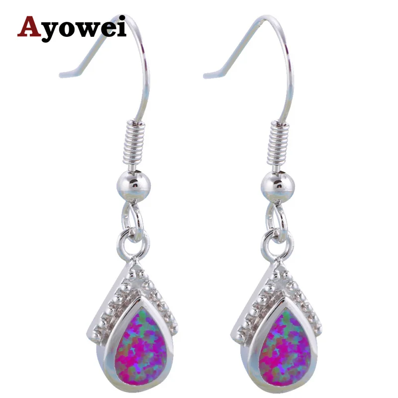 

Ayowei Permanent Light Pink Fire Opal 925 Silver Wonderful Drop Earrings Wholesale Retail Fashion Jewelry for Ladies OE624A