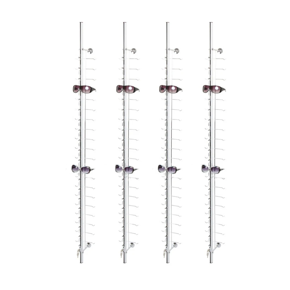LOC-A-20PC-160CM Hanging On The Wall Metal Aluminium Lockable Glasses Display Stand with Lock | Инструменты
