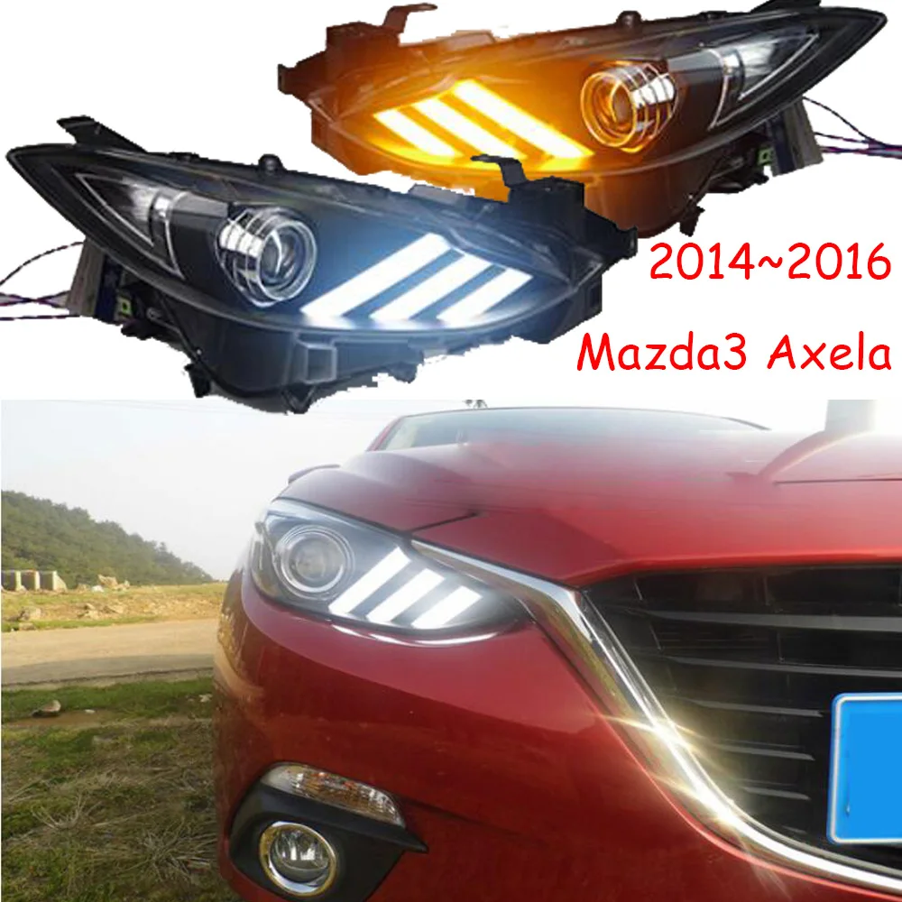 

car Styling head lamp for Mazda 3 Headlight 2014 2015 2016year Mazda3 axela Headlights Bi-Xenon Head Lamp LED DRL tailLight