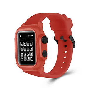 New-Red Новинка для Apple Watch 4 40-44 мм водонепроницаемый силиконовый спортивный ремешок для Apple Watch Series 4 ремешок с защитным чехлом - Цвет ремешка: New-Red
