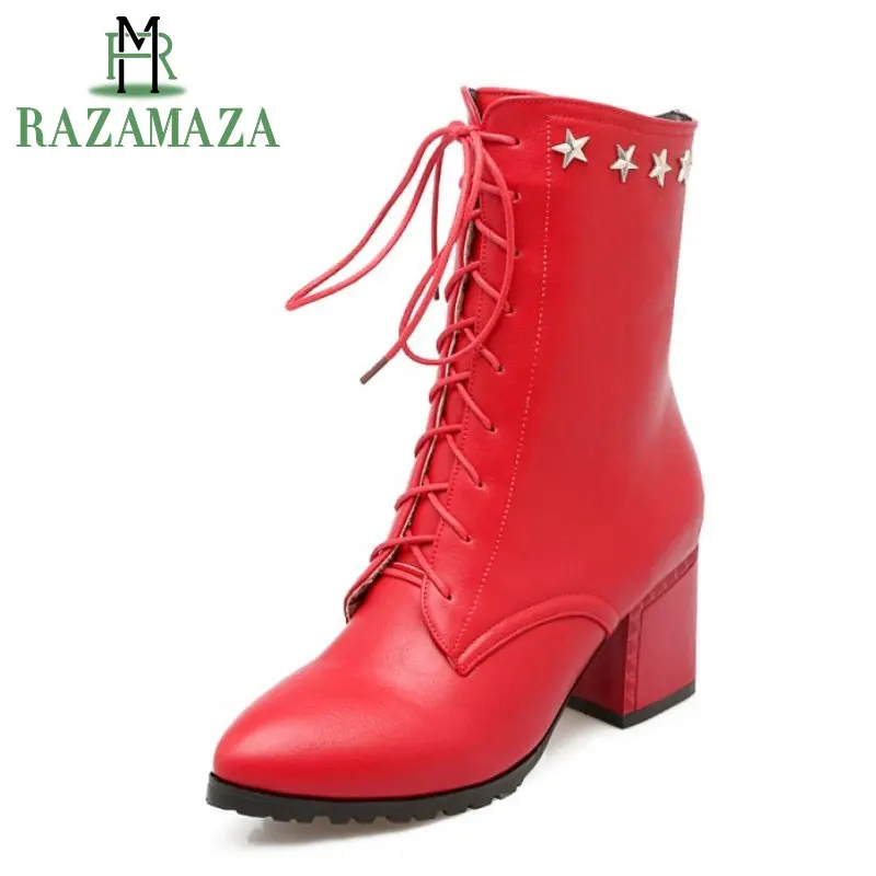 ZALAVOR/женские сапоги до середины икры на высоком каблуке большие размеры 32-49