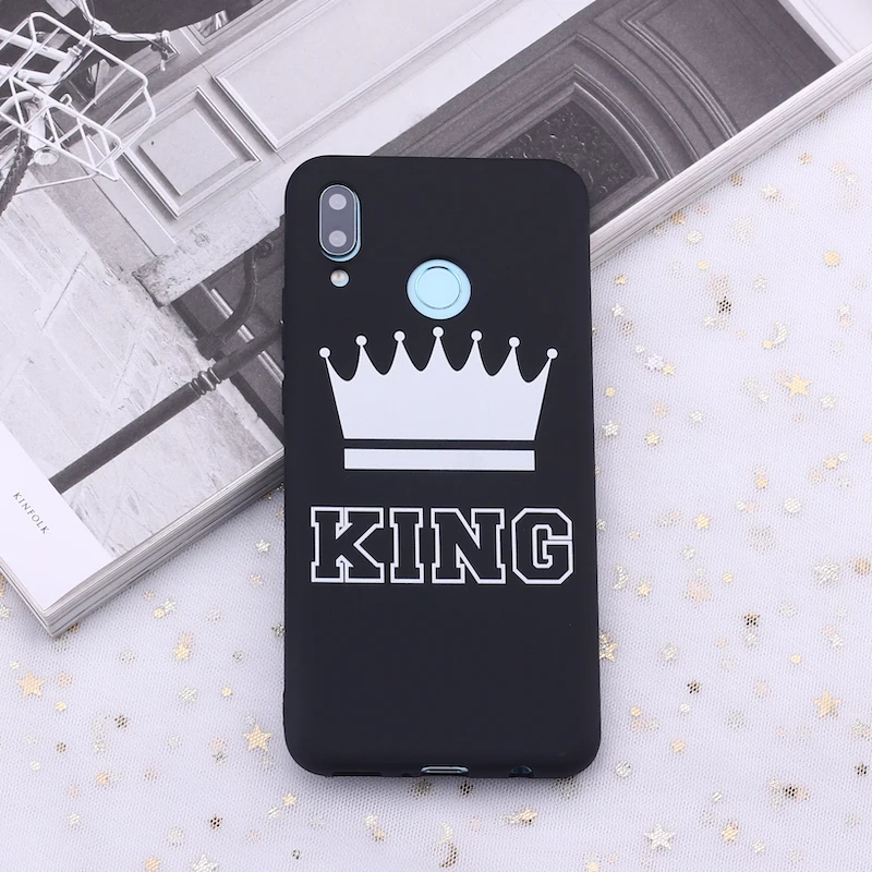 

For Xiaomi Mi Redmi Note 5 6 7 8 9 10 lite Pro Plus King and Queen Crowns Candy Silicone Phone Case Cover Capa Fundas