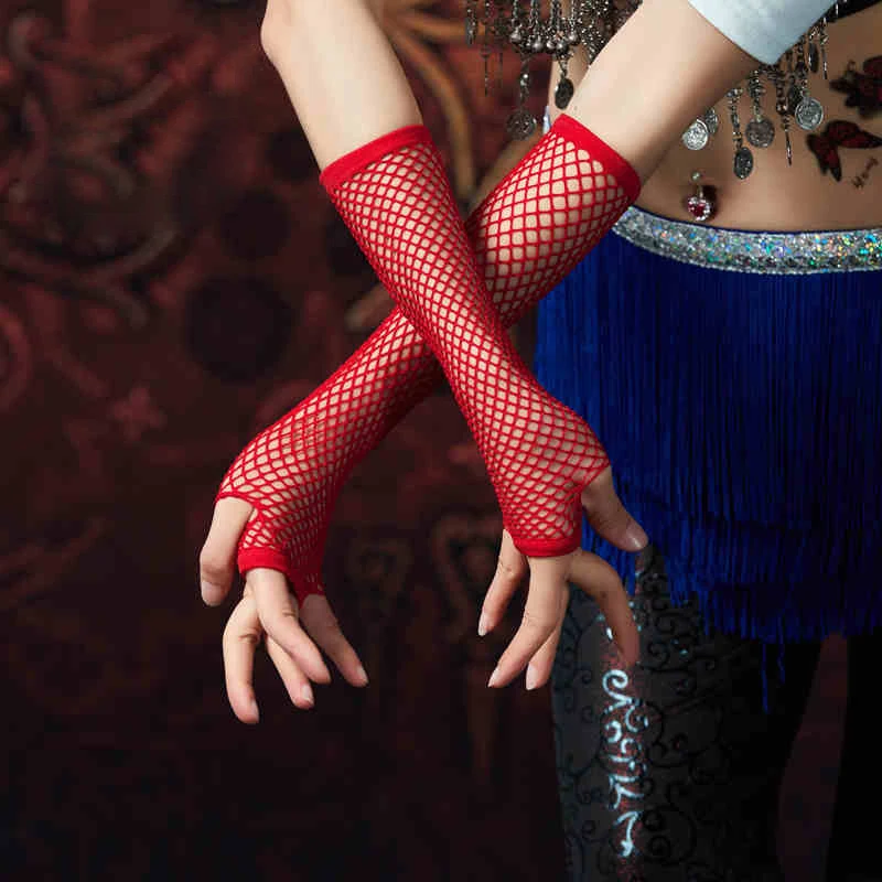 2018 Women Dancewear Belly Dance Costume Accessories Arm Sleeves Adjustable Meshy Net Armbands Tribal Fusion | Тематическая одежда