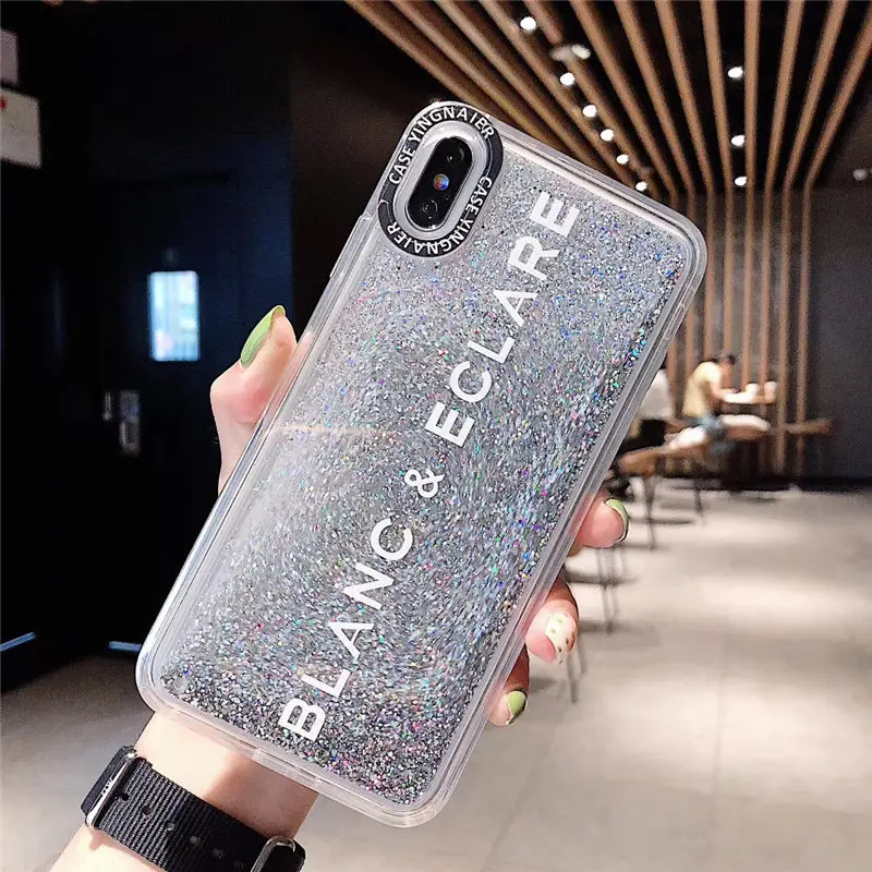 Блестящий зыбучий песочный Жидкий чехол для iPhonex XS XR XSMAX задняя крышка