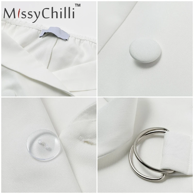 Женский блейзер с поясом MissyChilli Белое Облегающее платье открытыми плечами и
