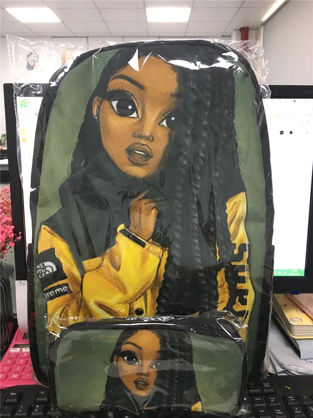 

FORUDESIGNS Black Art African Girl Printing School Bags for Kids Girls Ethnic School Bag Children Primary Book Bags Teenagers
