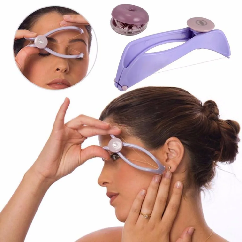 Women Mini Facial Hair Remover Spring Threading Epilator Face Defeatherer Removal DIY Makeup Beauty Tool for Cheeks Eyebrow | Бытовая