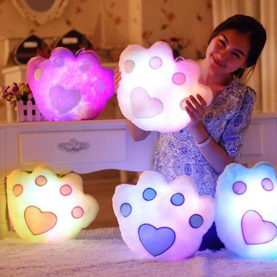 Светящаяся подушка со звездами любви цветная светящаяся плюшевая кукла