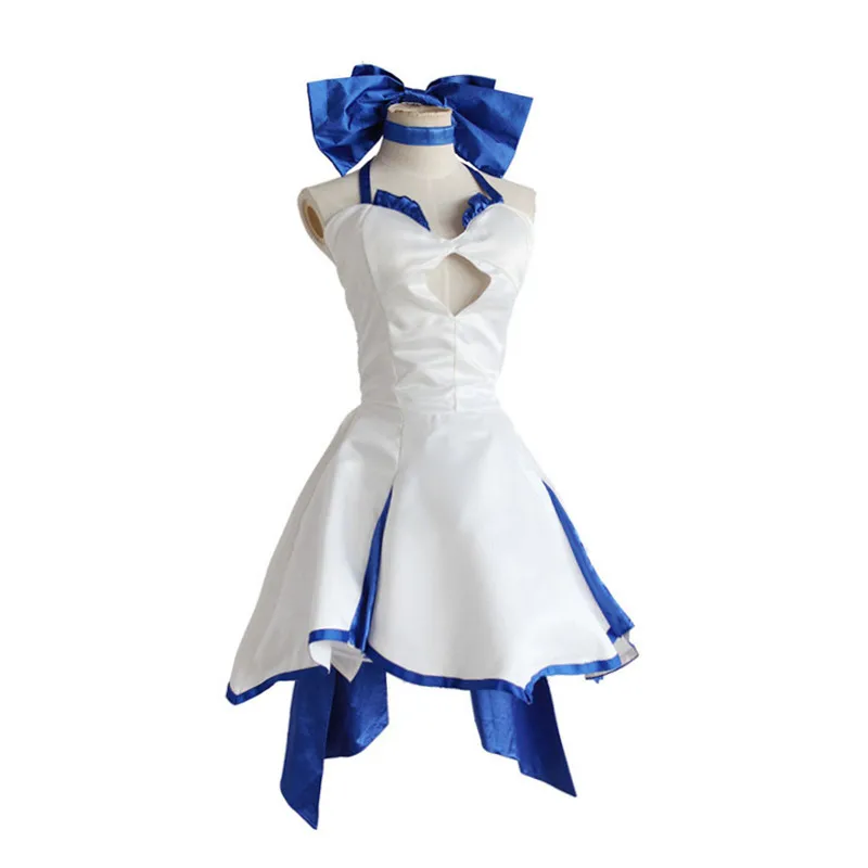 Платье для косплея Fate Zero Saber Lily платье в стиле Лолиты аниме костюмы голубые