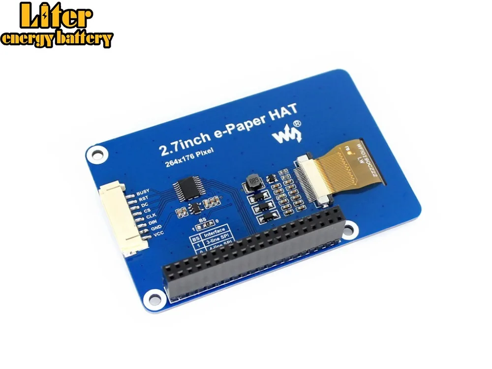 Waveshare 2 7 'электронная бумага 264x176 дюймовый E-Ink дисплей шляпа для Raspberry Pi 2B/3B/Zero W