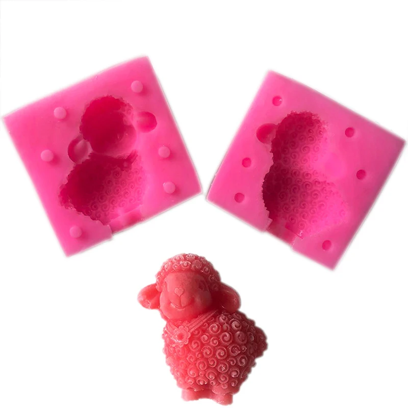 Силиконовые формы для украшения торта 3D в форме милой овцы помадки мыла сделай