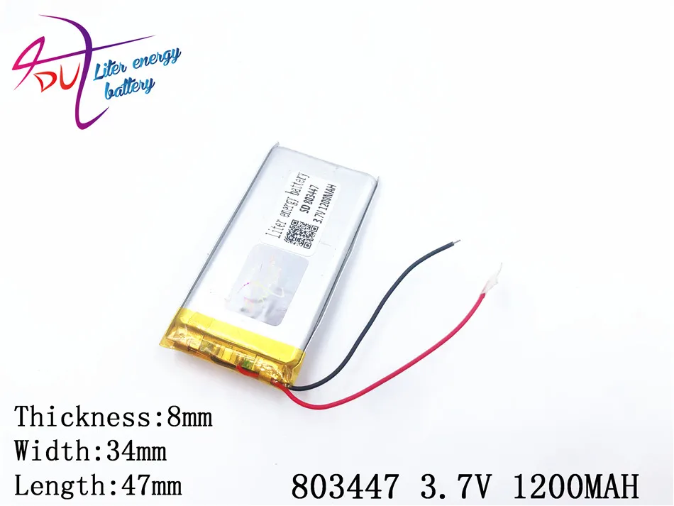 3 7 V 1200 mAH [803447] PLIB полимерная литий-ионная/литий-ионный аккумулятор для gps mp3 mp4 mp5 dvd