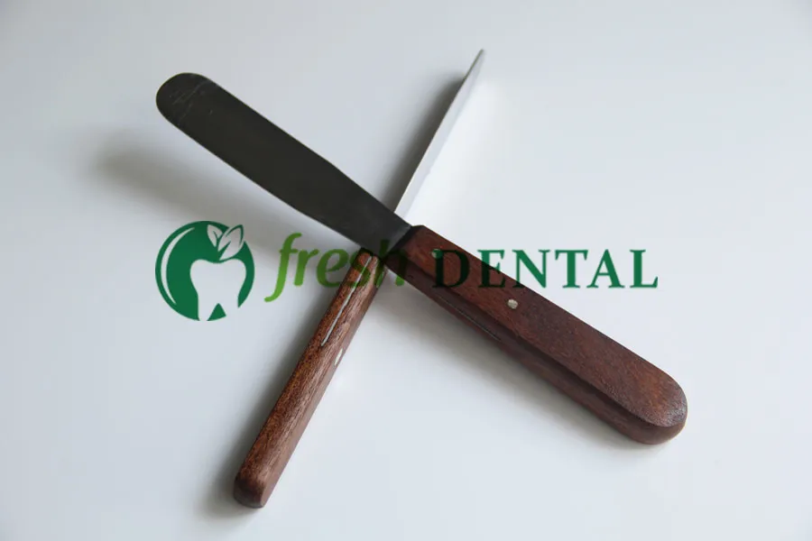 2 шт. зубной шпатель из гипса нож с деревянной ручкой металлический для