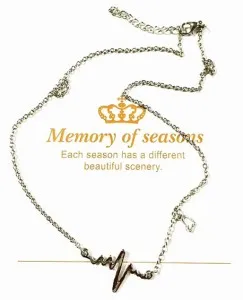 Nova moda jóias imitação 18K Colar Maxi colar banhado a ouro ECG coração clavícula Choker Pendant|heart necklace|pendant necklacevintage