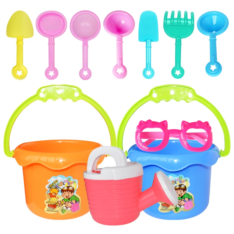 9 шт./компл. забавные детские уличные игрушки для песка летние пляжные ведра