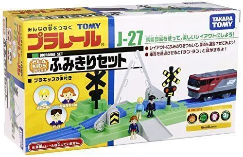 Takara Tomy Plarail Trackmaster пластиковые железнодорожные дорожки Запчасти Аксессуары кривой/прямой/блок/мост/балки игрушки новые - Цвет: J27