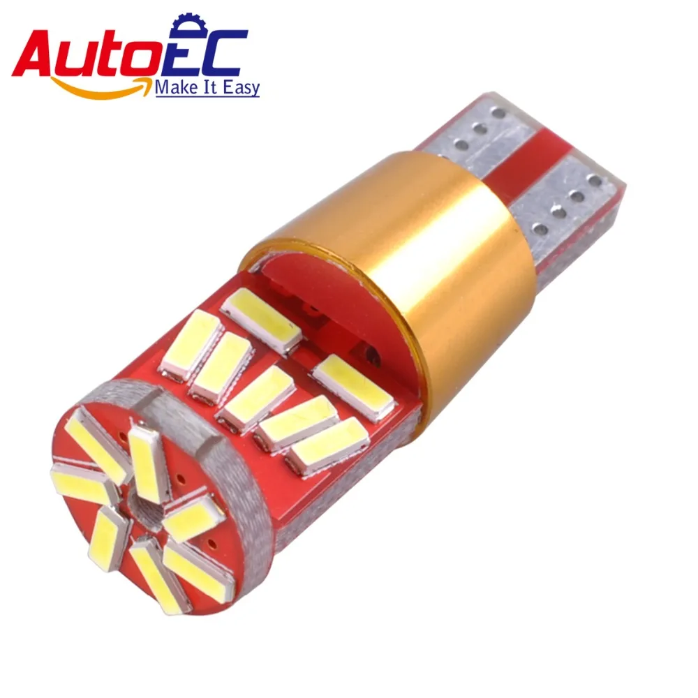 

AutoEC 2x T10 21smd 4014 Canbus Error Free Auto Car Clearance light Backup Reverse Lamp White 12V-24V DC #LB177