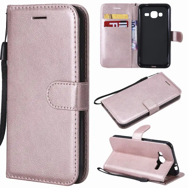 Rose Gold Чехол-книжка для samsung Galaxy J3, кожаный чехол-кошелек, чехол для телефона samsung J3 6, чехол для samsung Galaxy J3, роскошный чехол - Цвет: Rose Gold