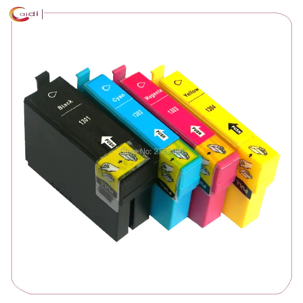 4 шт. сменные чернильные картриджи для Epson T1301 T1302 T1303 T1304 (T1306) B42WD BX525WD BX535WD BX625FWD BX630FW |