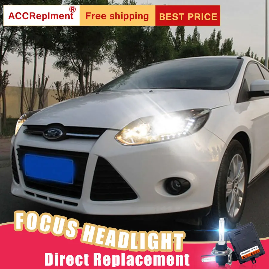 2 шт. светодиодный ные фары для Ford focus 2012-2014 Автомобильные ангельские глазки