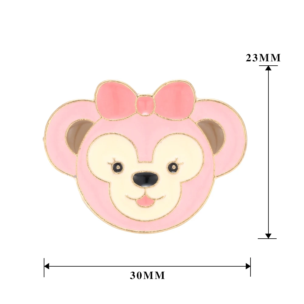 Новая Эмаль милое животное розовое лицо Обезьяна стиль брошь джинсовая булавка