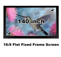3d cinema screen 140 inch 169 flat fixed frame projector screens high brightness matt white material