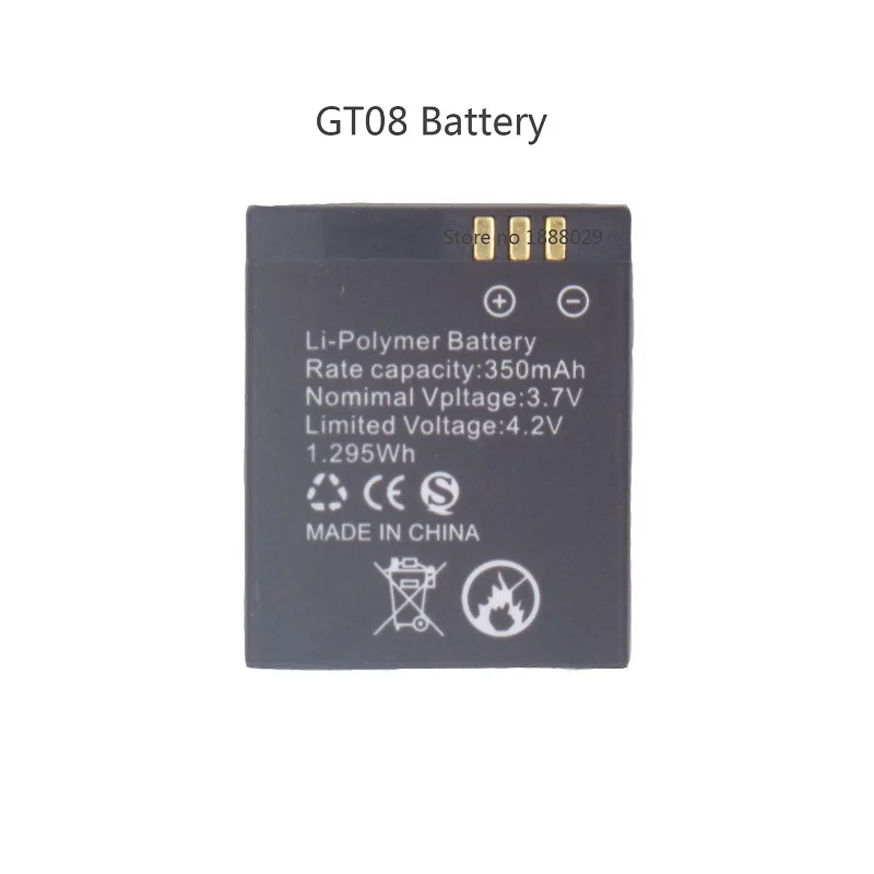Replacement Watch Battery for GT08 Smart Spare Clock Rechargeable Litium Polymer 350mah | Электроника
