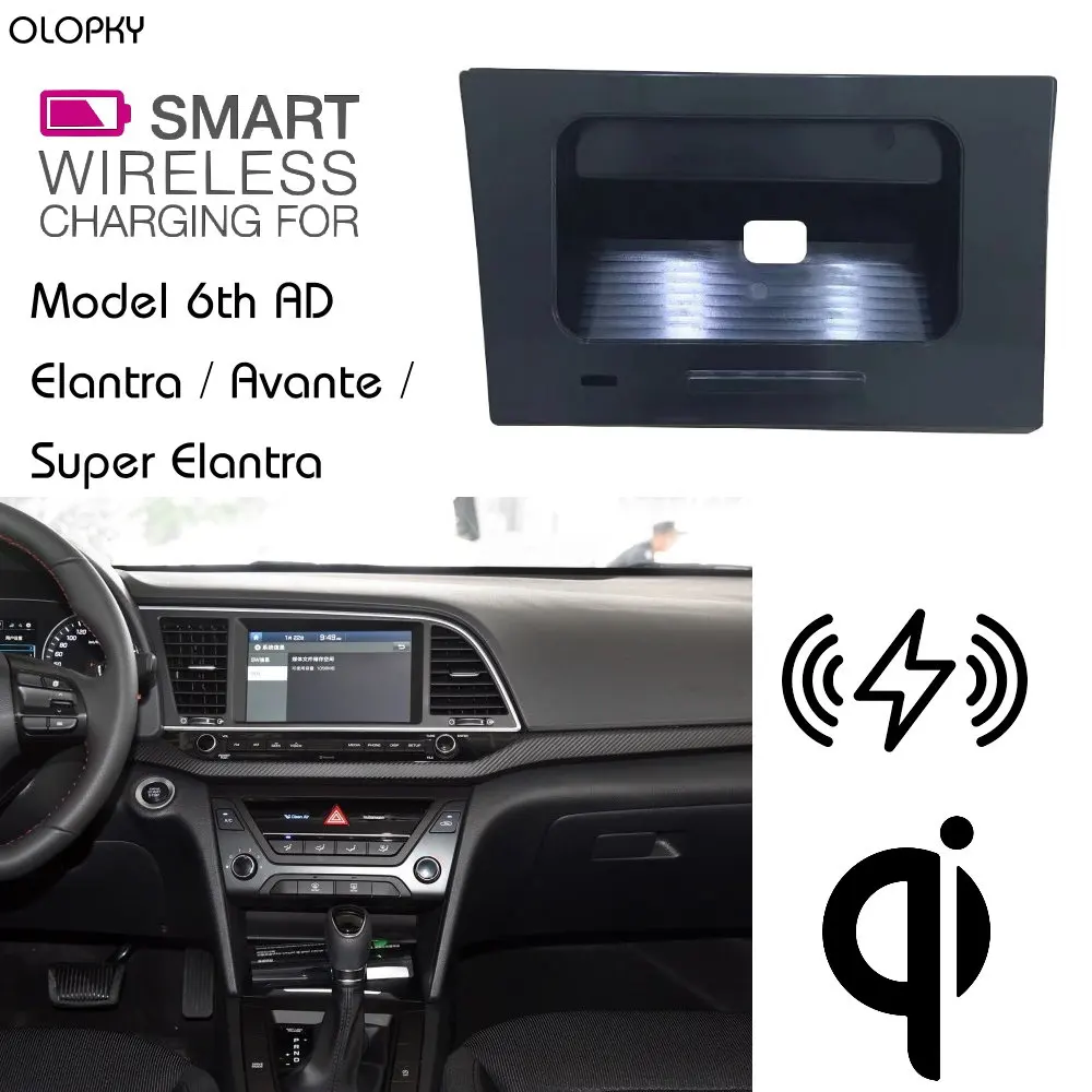 OLOPKY для HYUNDAI QI Беспроводная зарядка скрытое Беспроводное зарядное устройство