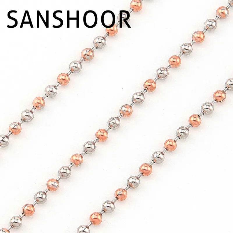 Ожерелье с двухцветной цепочкой 80 см|chain necklace|designer necklacenecklace designer |