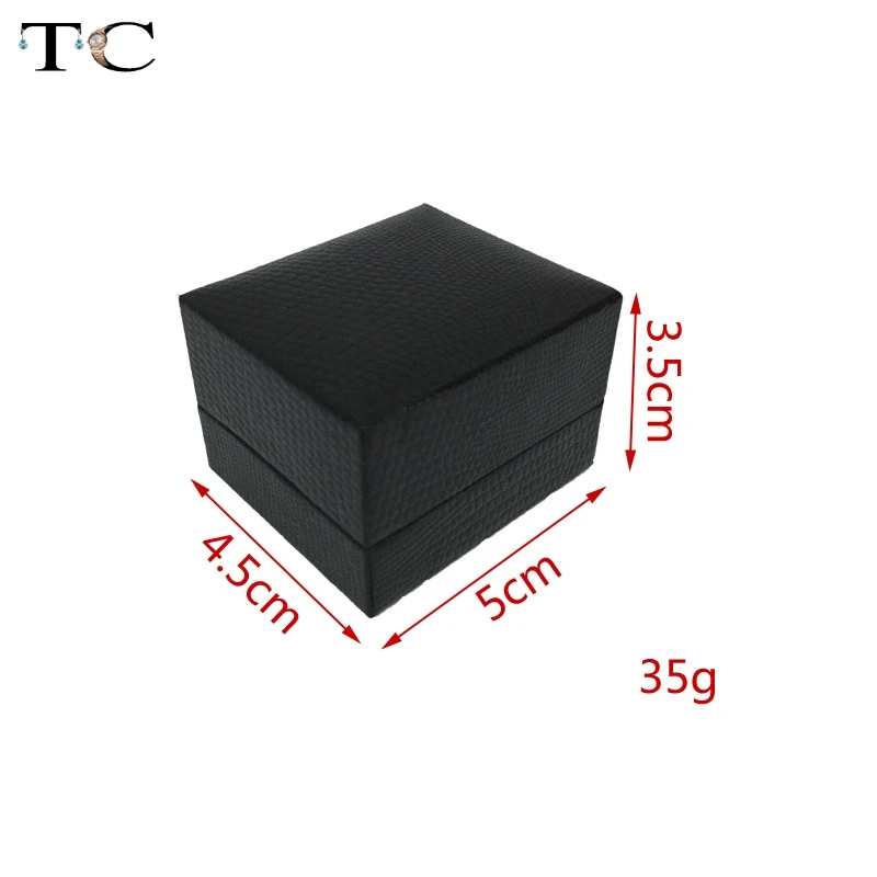 24pcs/lot Black Leatherette Ring Box High Quality Jewelyr Gift 4.5*5*3.5cm | Украшения и аксессуары