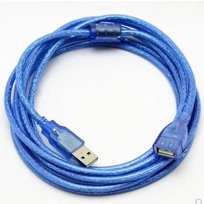 USB кабель-удлинитель из чистой меди прозрачный синий usb-накопитель удлинитель 5 м