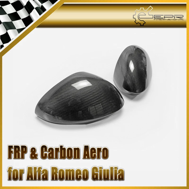 

Car-styling For Alfa Romeo Giulia Carbon Fiber Side Mirror Cover (Stick on type) Glossy Fibre Finish Racing Body Kit Accessories
