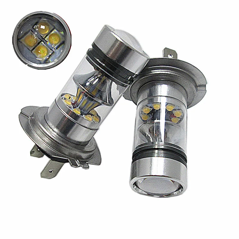 2 шт. автомобисветодиодный белые светодиодные противотуманные фары H7 100 Вт |