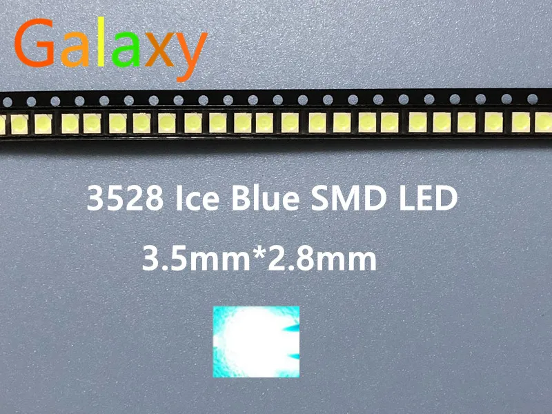 SMD светодиодный 3528 ледяные синие светодиодные лампы бусины светоизлучающие