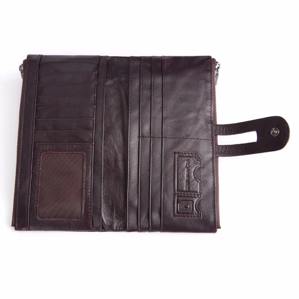 Известный бренд мужской кошелек клатч Мужской Длинный из натуральной кожи для