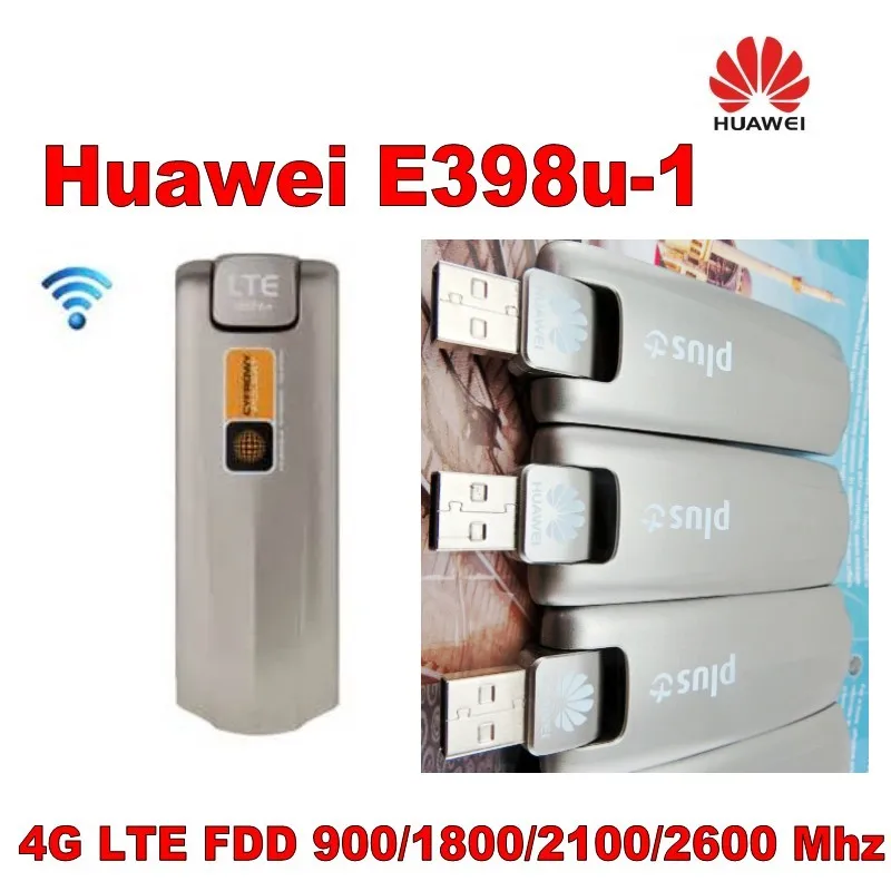 New Huawei E398 4G LTE Speed Surf Stick Modem Dongle 100Mbps e398u-1 unlocked plus 2pcs antenna