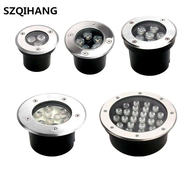 

Waterproof led light garden underground 1W-12W IP68 Outdoor Buried Garden Path Spot Recessed Inground Lighting DHL/FedEx Ship