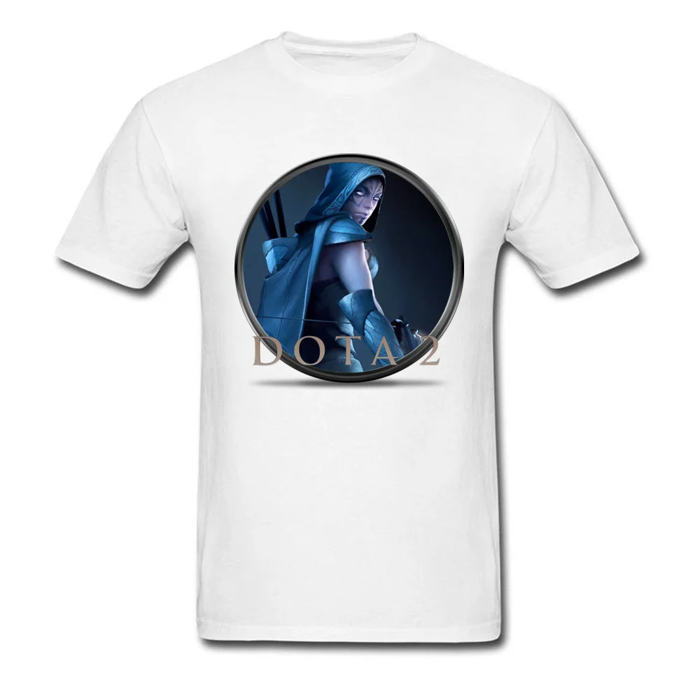 Топ с принтом для геймера Dota 2 футболки высокого качества круглым вырезом 100%