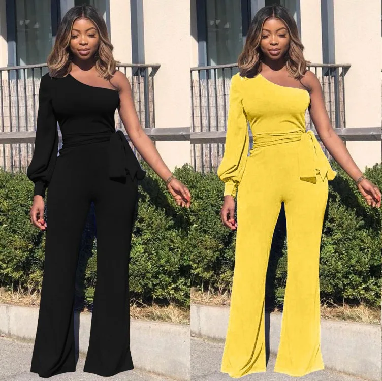 2019 сексуальный Модный повседневный комбинезон с открытыми плечами|Женские