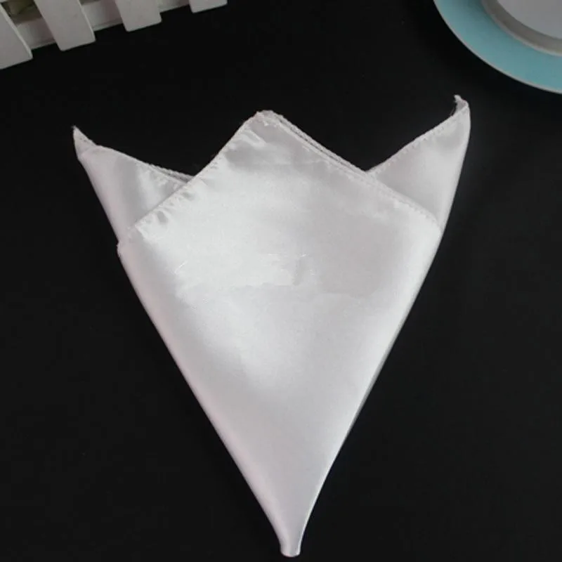 50White 12&quot Square Satin Dinner Napkins or Handkerchiefs Wedding Party Colors Favor Table Serviettes | Дом и сад