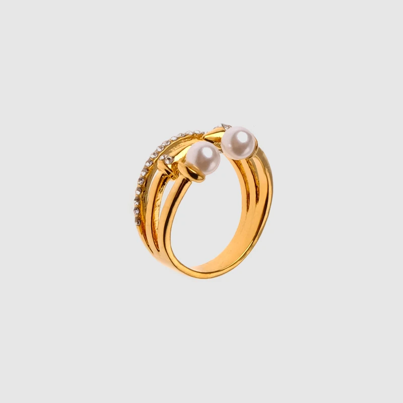 

Amorita boutique Fashion pearls adorn ring side ring