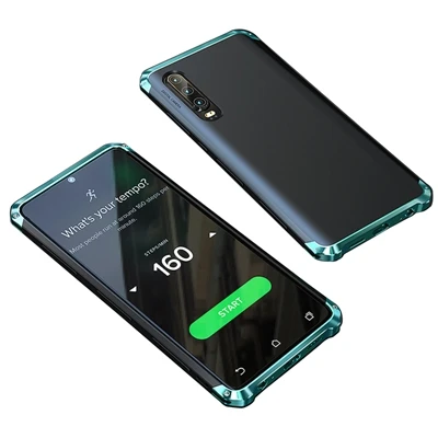 Чехол с металлической рамкой для huawei p30 PRO, чехол с металлическим бампером, пластиковый Роскошный чехол для телефона huawei p30 pro, Жесткий Защитный матовый чехол из ТПУ - Цвет: Black Green