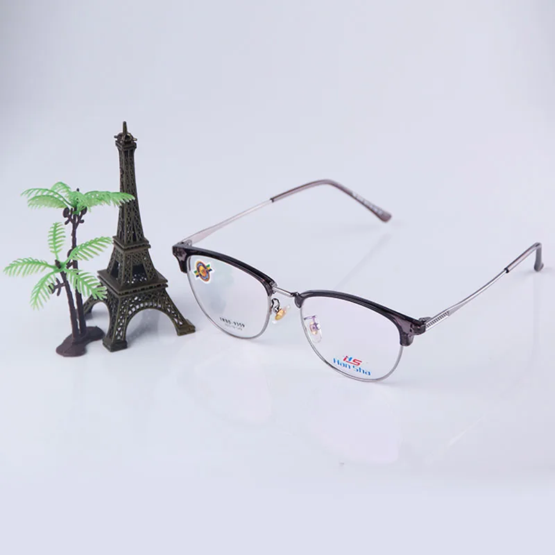 

HEJIE Factory Price Fashion Men TR90&Alloy Full Rim Clear Lens Durable Small Size For Small Face For Myopia or Reading Y9359