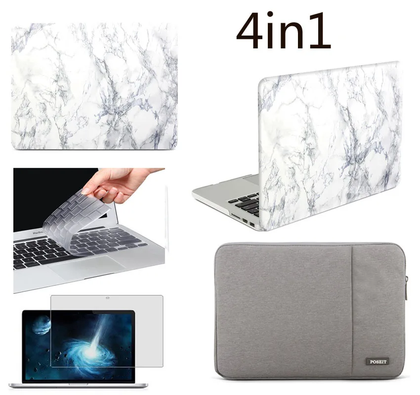 Матовый Жесткий чехол 4 в 1 для клавиатуры ЖК экран Macbook Pro Air Retina 11 12 13 15 сумка
