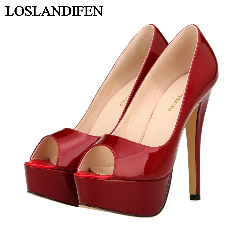 

2020 New Arrival Black Yellow Blue Fashion Sexy Wedding Party 14Cm High Heels Platform Women Lady Pumps Shoes NLK-A0002