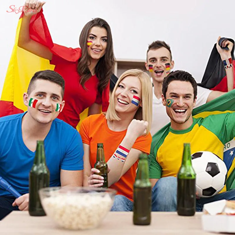 2018 World Cup национальные татуировки наклейки с флагами временные бразильский